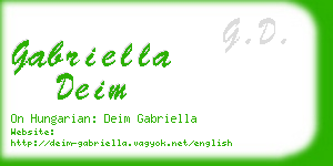 gabriella deim business card